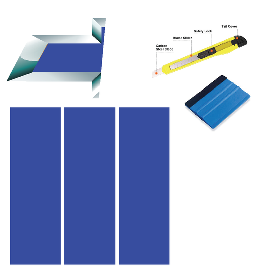 Bowtie Emblem Wrap Kit (Blue Gloss)