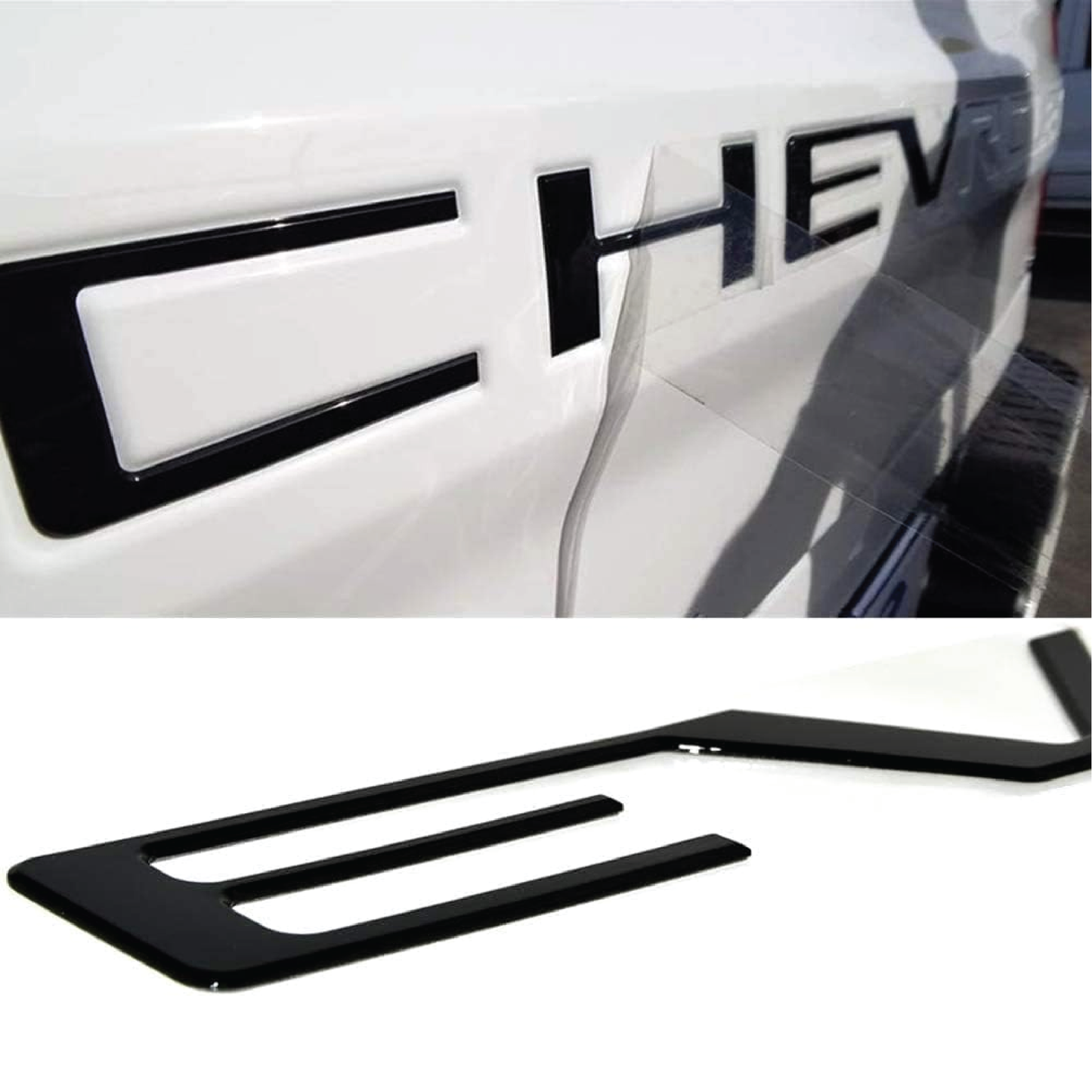 2019-2022 Silverado Raised 3D Tailgate Letters BLACKED OUT (made for)
