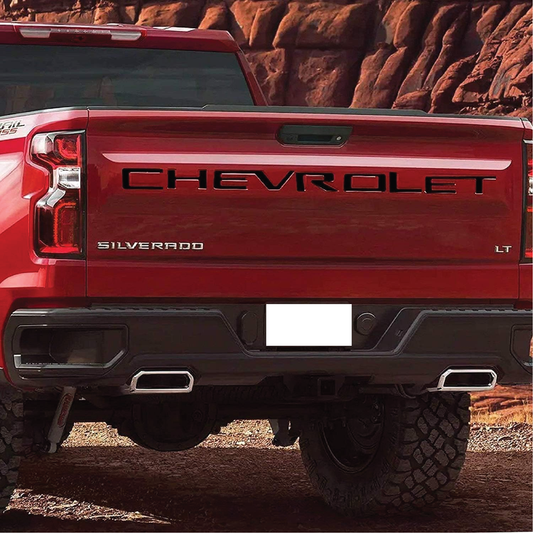 2019-2022 Silverado Raised 3D Tailgate Letters BLACKED OUT (made for)