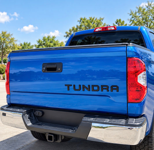 Replacement 2022 - 2024 Raised Tailgate Insert Letters Emblem For TUNDRA Black Matte