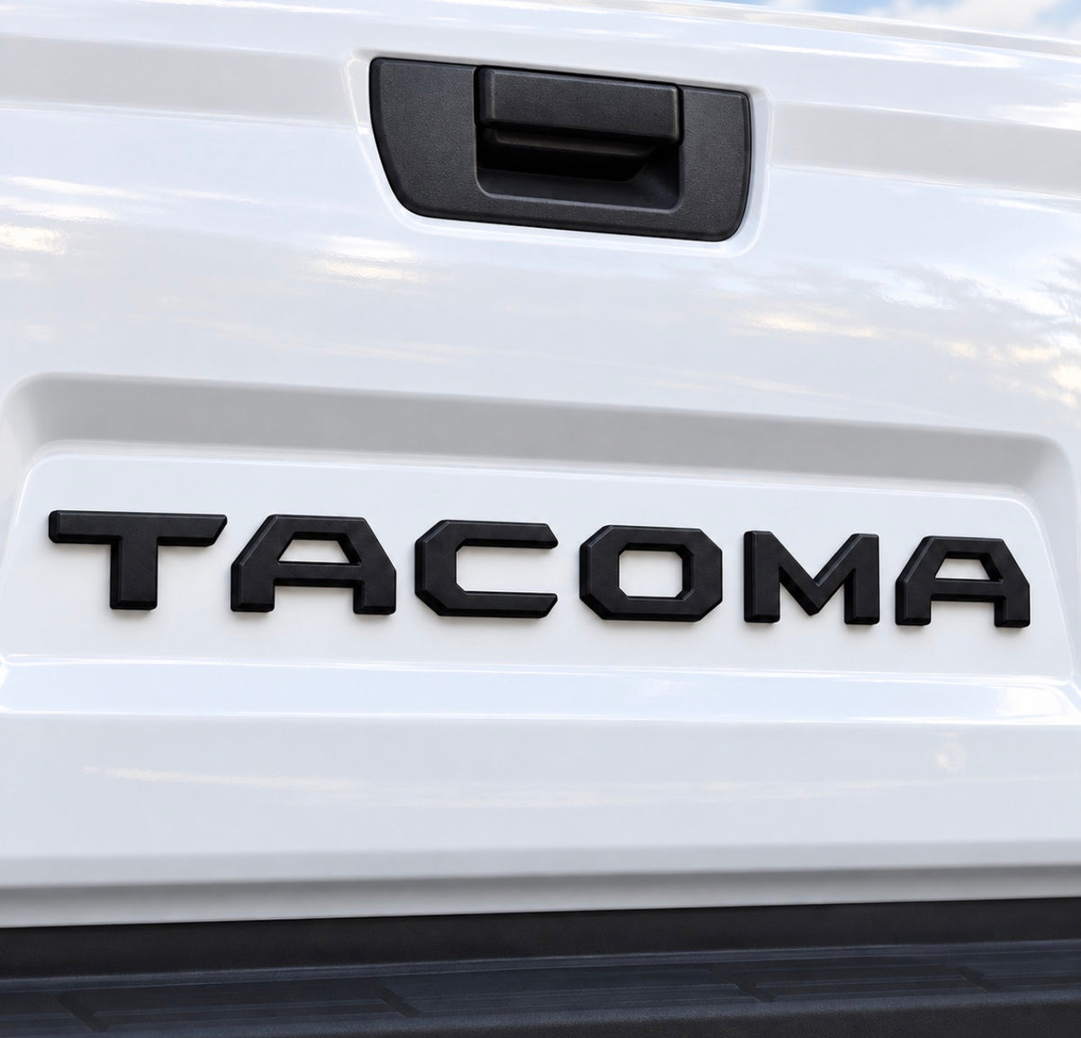 Replacement for Toyota Tacoma Tailgate 3D Raised Letters BLACK MATTE || 2024