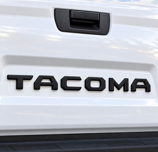 Replacement for Toyota Tacoma Tailgate 3D Raised Letters BLACK MATTE || 2024