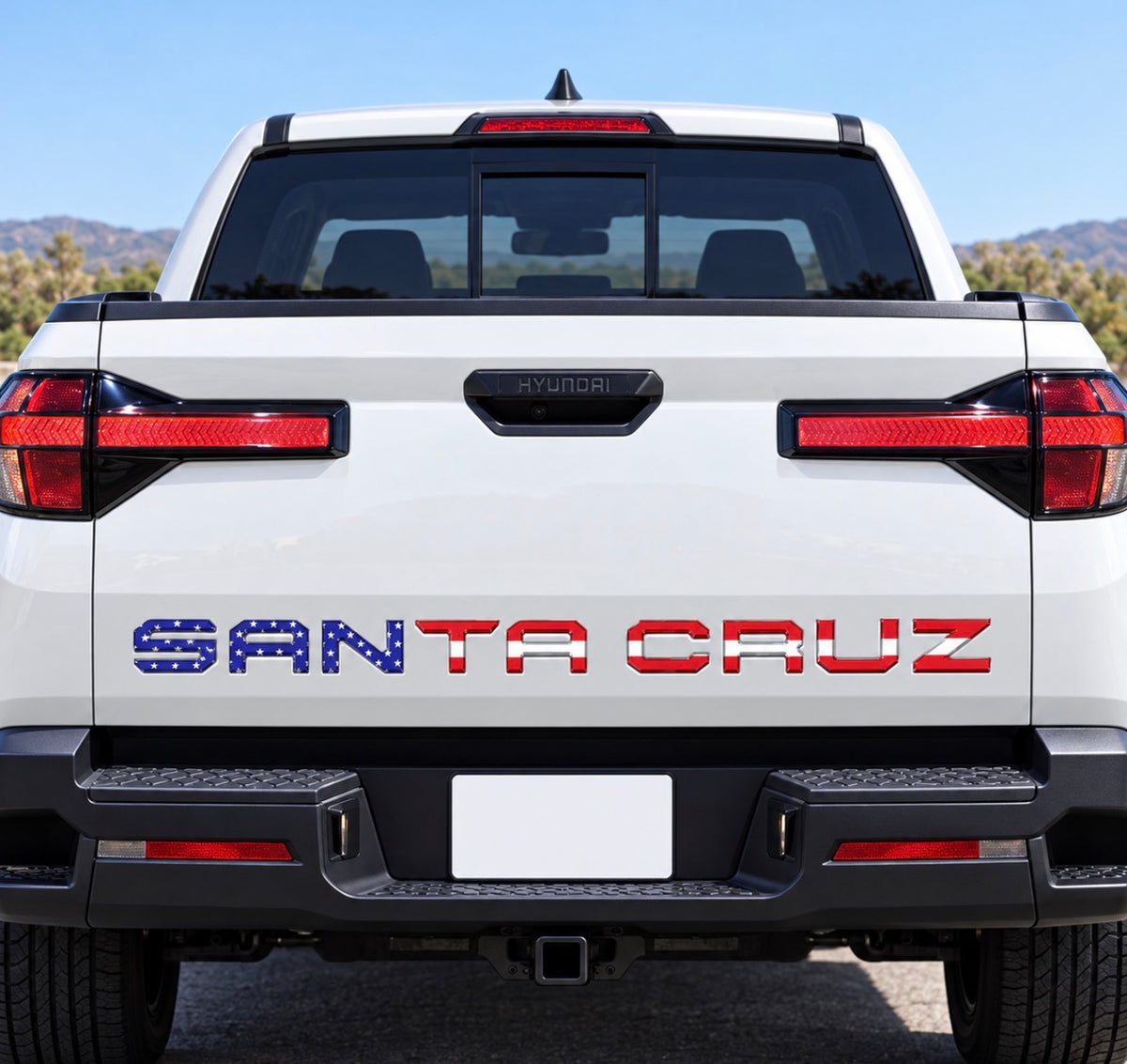 Replacement for Hyundai Santa Cruz Tailgate 3D Raised Letters USA Flag || 2022 - 2024