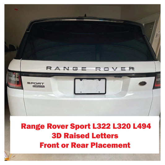 Range Rover Sport L322 L320 L494 3D Raised Tailgate Letters