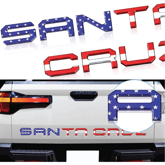 Replacement for Hyundai Santa Cruz Tailgate 3D Raised Letters USA Flag || 2022 - 2024