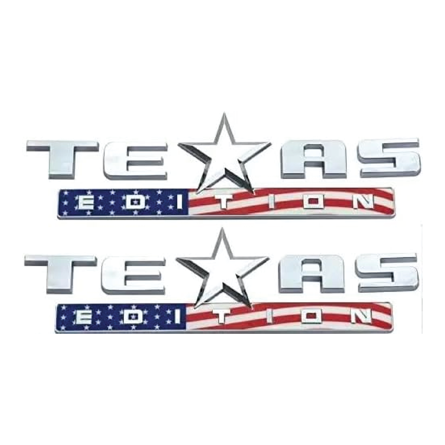 Texas Edition Logo Emblem USA Flag Style || PAIR