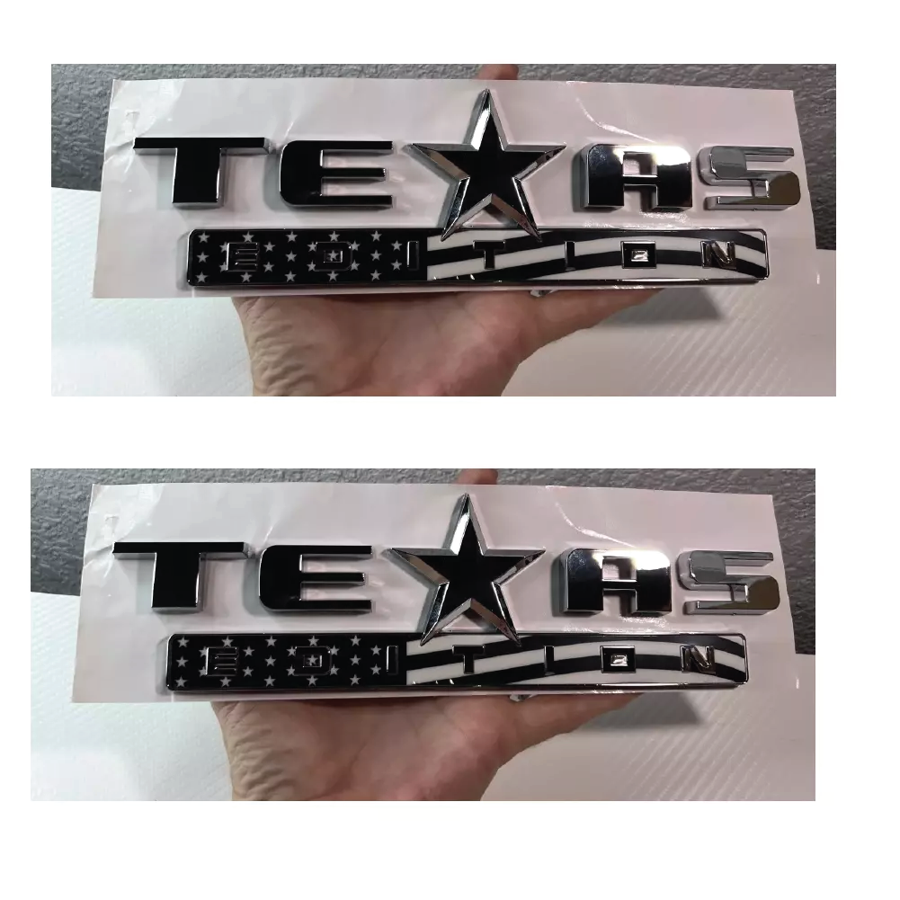Texas Edition Logo Emblem USA Flag Style || PAIR