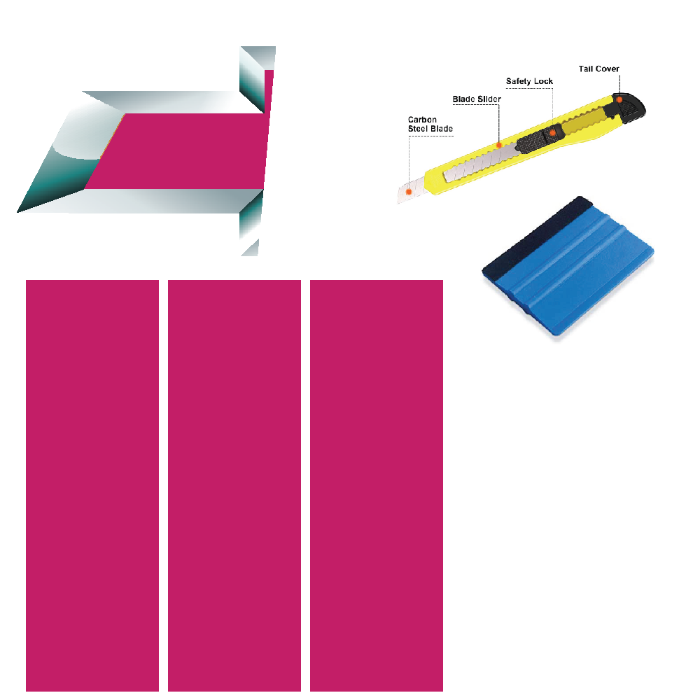 Bowtie Emblem Wrap Kit (Pink Gloss)