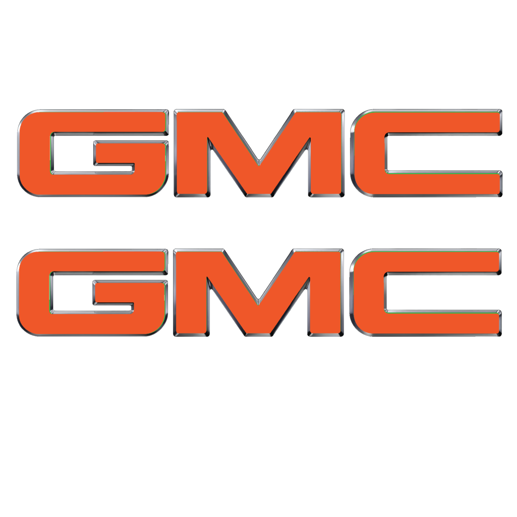 GMC EMBLEM WRAP KIT IN ORANGE BY SHOP VINYL DESIGN