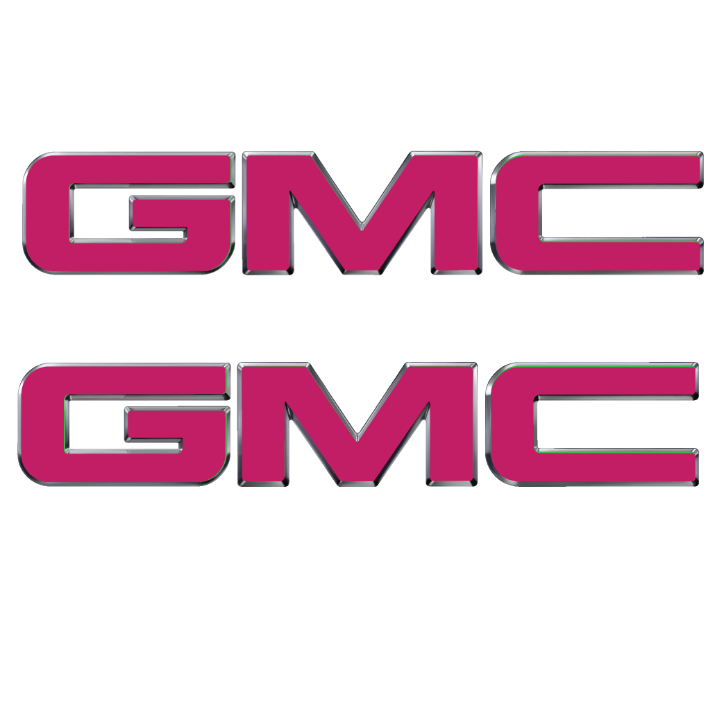 GMC EMBLEM WRAP KIT IN PINK BY SHOP VINYL DESIGN