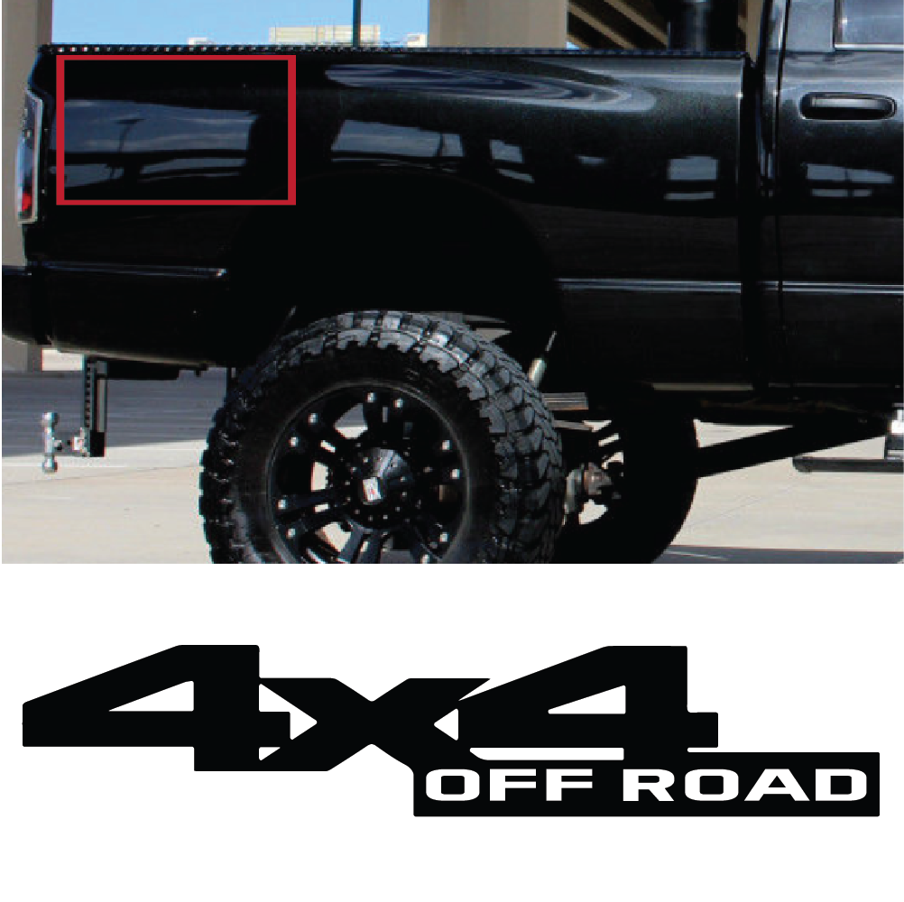 REPLACEMENT DECALS FOR DODGE RAM 2500 3500 POWER WAGON 4 X 4 OFF ROAD BY SHOP VINYL DESIGN
