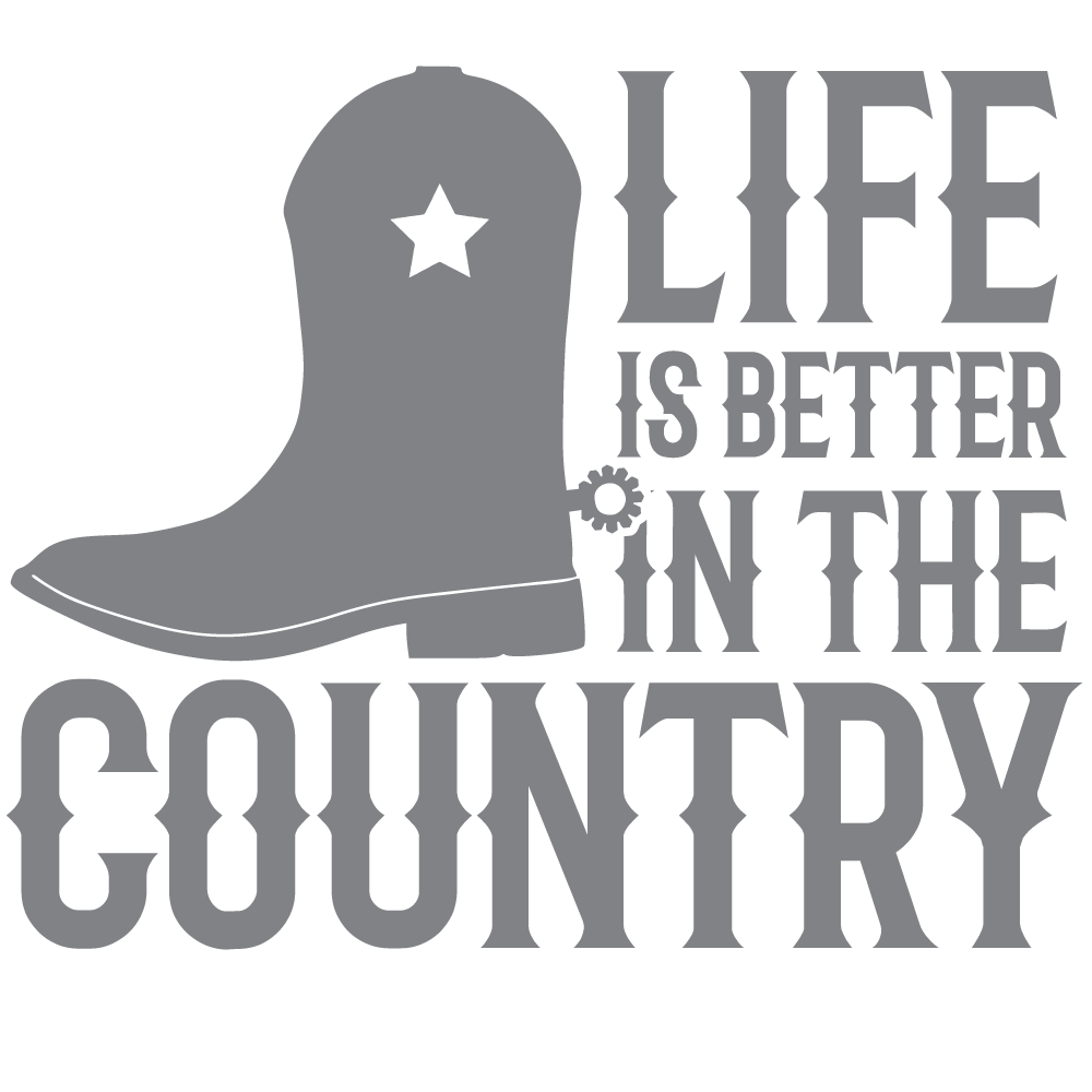 ShopVinylDesignStore.com Life Is Better In The Country Wide Shop Vinyl Design decals stickers