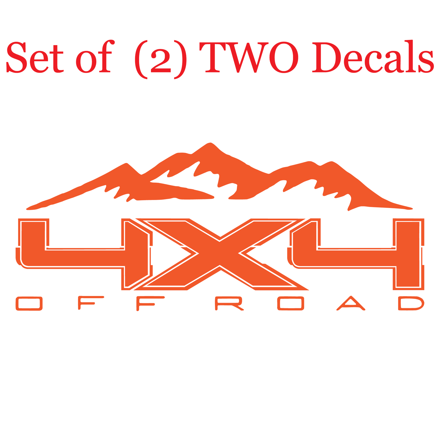 Shop Vinyl Design F-150 F-250 Trucks Replacement Bedside Decals Mountain 4 x 4 Off Road #09 Vehicle decal 001 Orange Gloss Shop Vinyl Design decals stickers