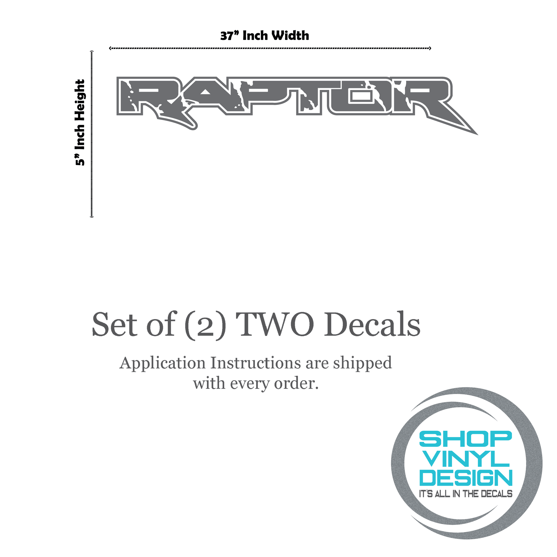 Shop Vinyl Design F-150 Raptor Replacement Bedside Decals #19 Vehicle Vinyl Graphic Decal Shop Vinyl Design decals stickers