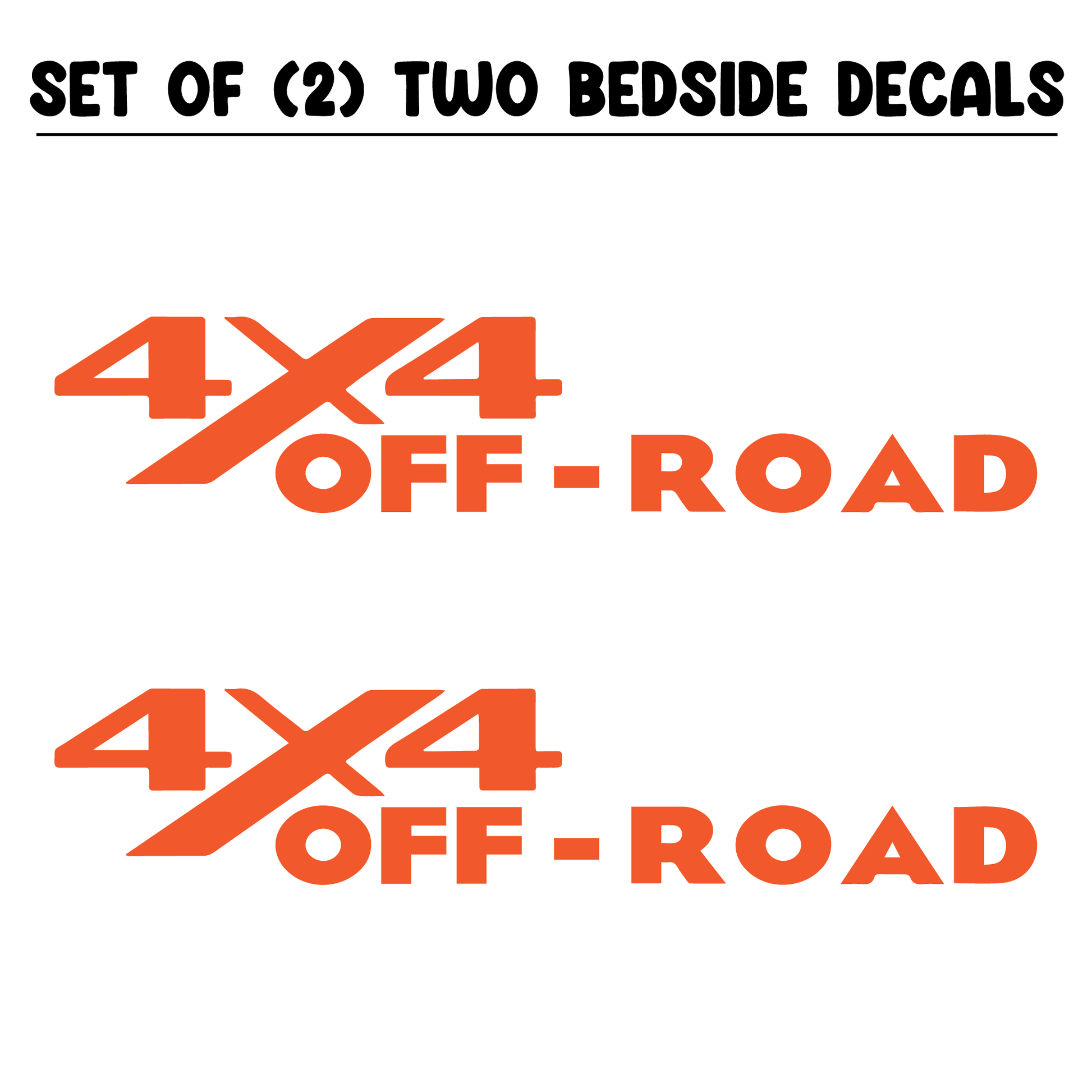 Shop Vinyl Design RAM Trucks 4 x 4 Off Road Replacement Bedside Decals #13 Vehicle 001 Orange Gloss Shop Vinyl Design decals stickers