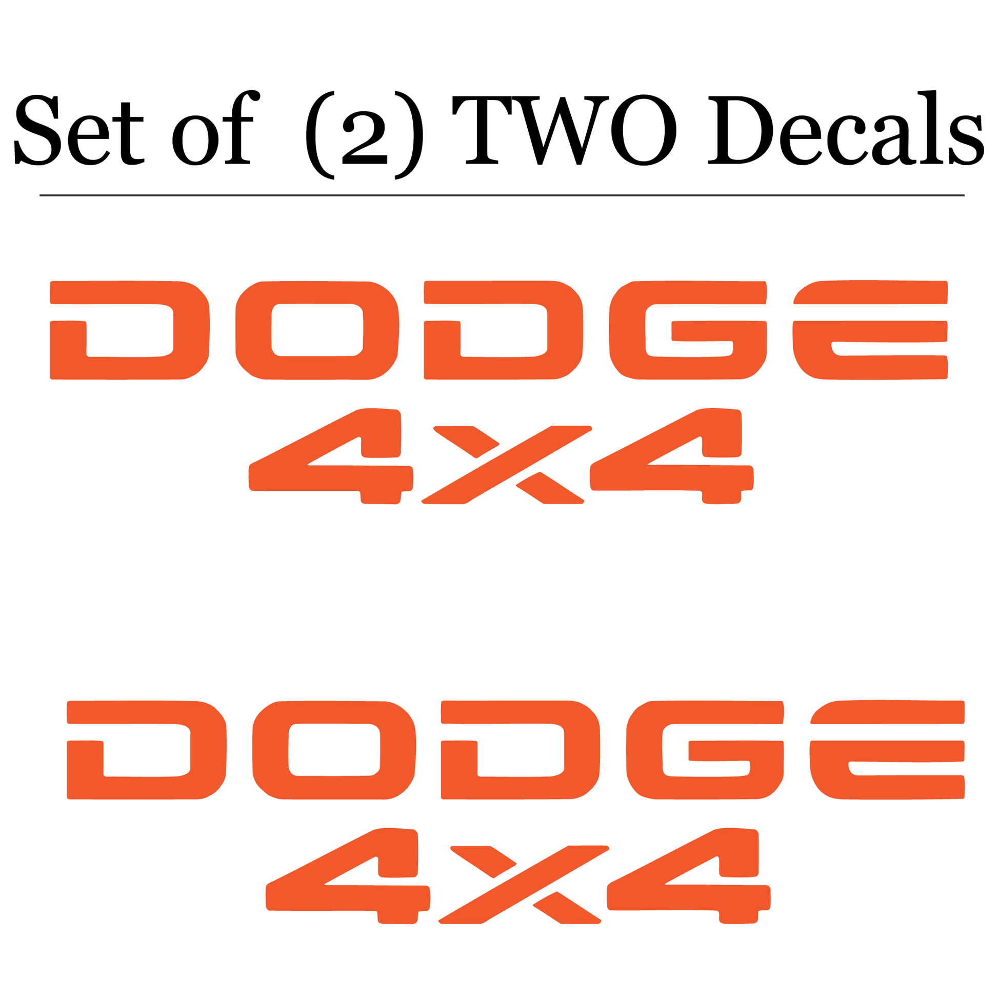 Shop Vinyl Design RAM Trucks Replacement Tailgate Decals #12 Vehicle 001 Orange Gloss Shop Vinyl Design decals stickers