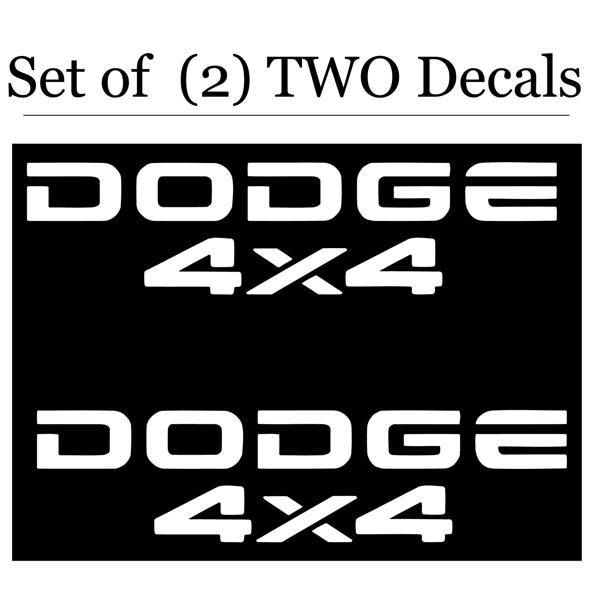 Shop Vinyl Design RAM Trucks Replacement Tailgate Decals #12 Vehicle 001 White Gloss Shop Vinyl Design decals stickers