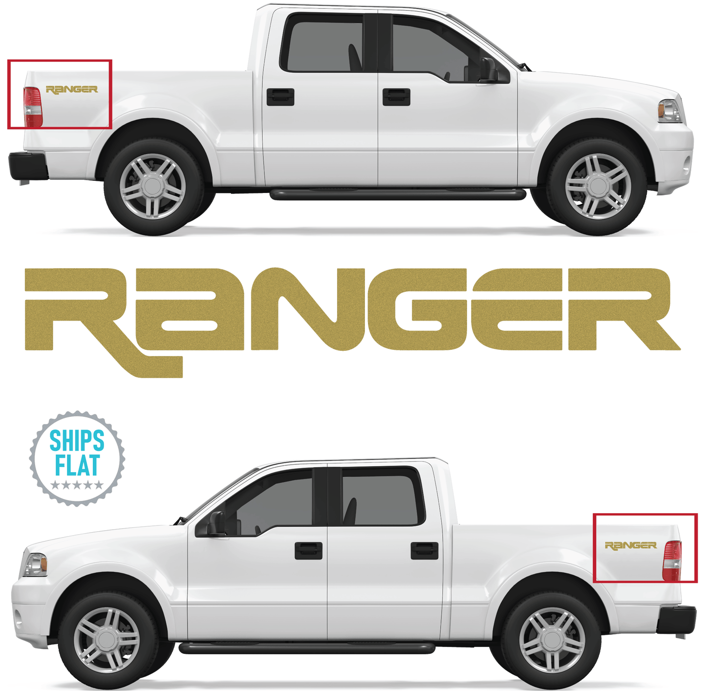 Shop Vinyl Design Ranger Trucks Replacement Bedside Decals #001 Vehicle 001 Shop Vinyl Design decals stickers
