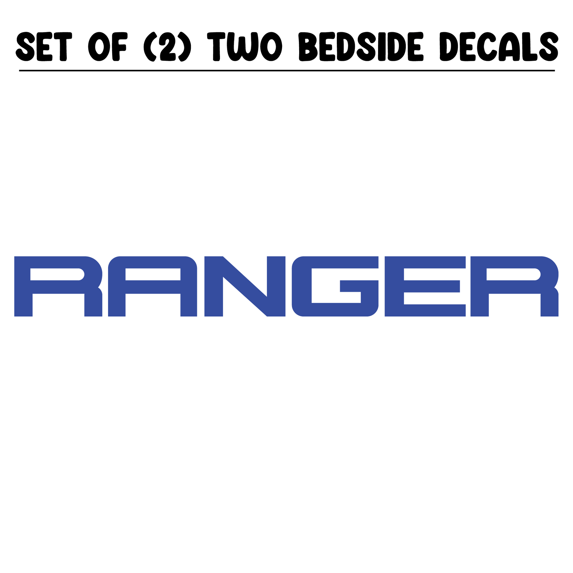 Shop Vinyl Design Ranger Trucks Replacement Bedside Decals #002 Vehicle decal 001 Brilliant Blue Gloss Shop Vinyl Design decals stickers