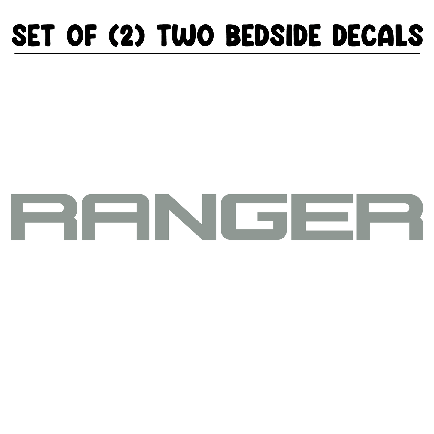 Shop Vinyl Design Ranger Trucks Replacement Bedside Decals #002 Vehicle decal 001 Grey Gloss Shop Vinyl Design decals stickers