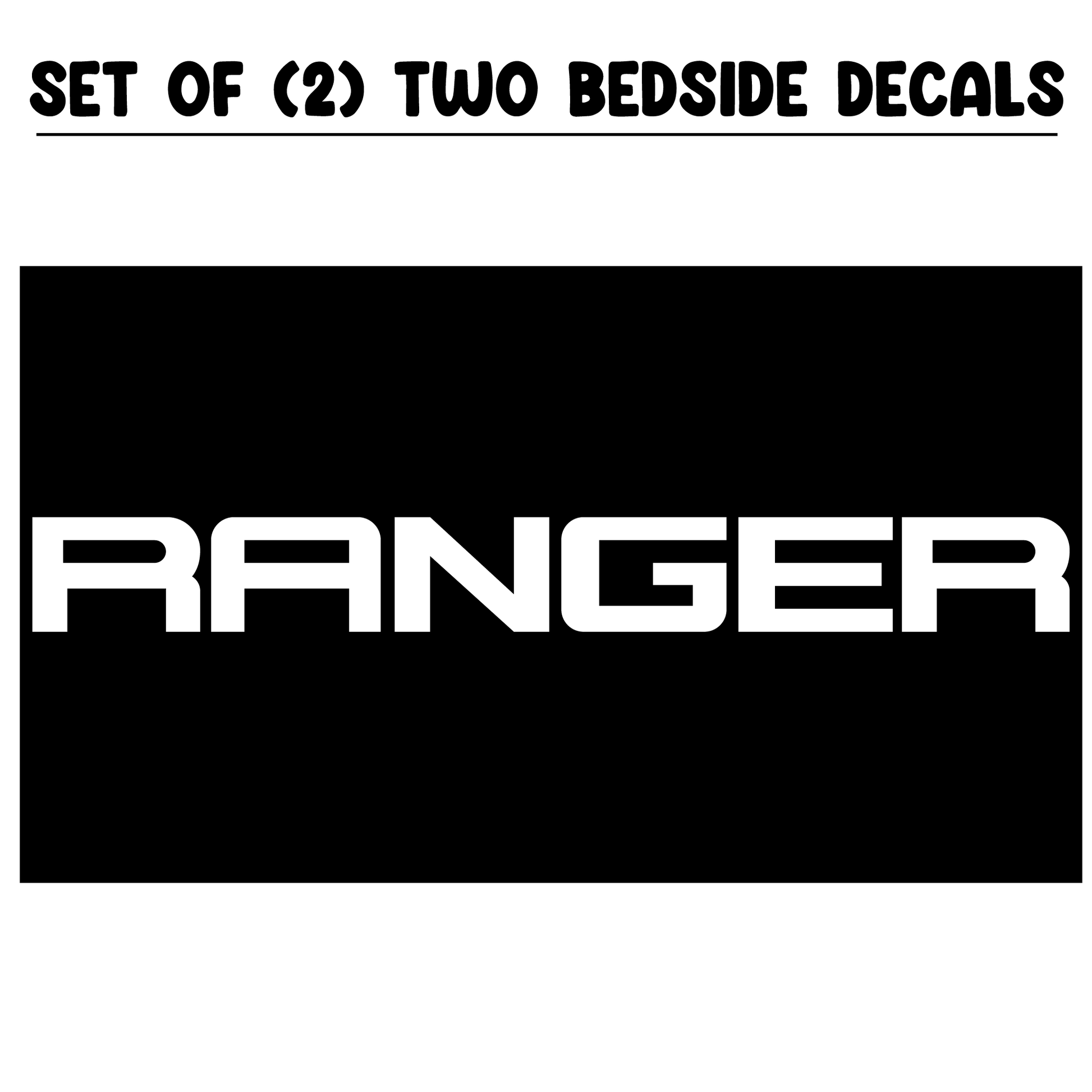 Shop Vinyl Design Ranger Trucks Replacement Bedside Decals #002 Vehicle decal 001 White Gloss Shop Vinyl Design decals stickers