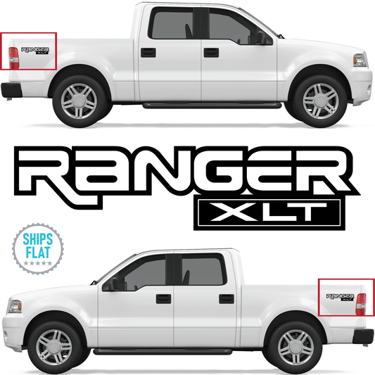 Shop Vinyl Design Ranger XLT Trucks Replacement Bedside Decals Vehicle 001 Shop Vinyl Design decals stickers