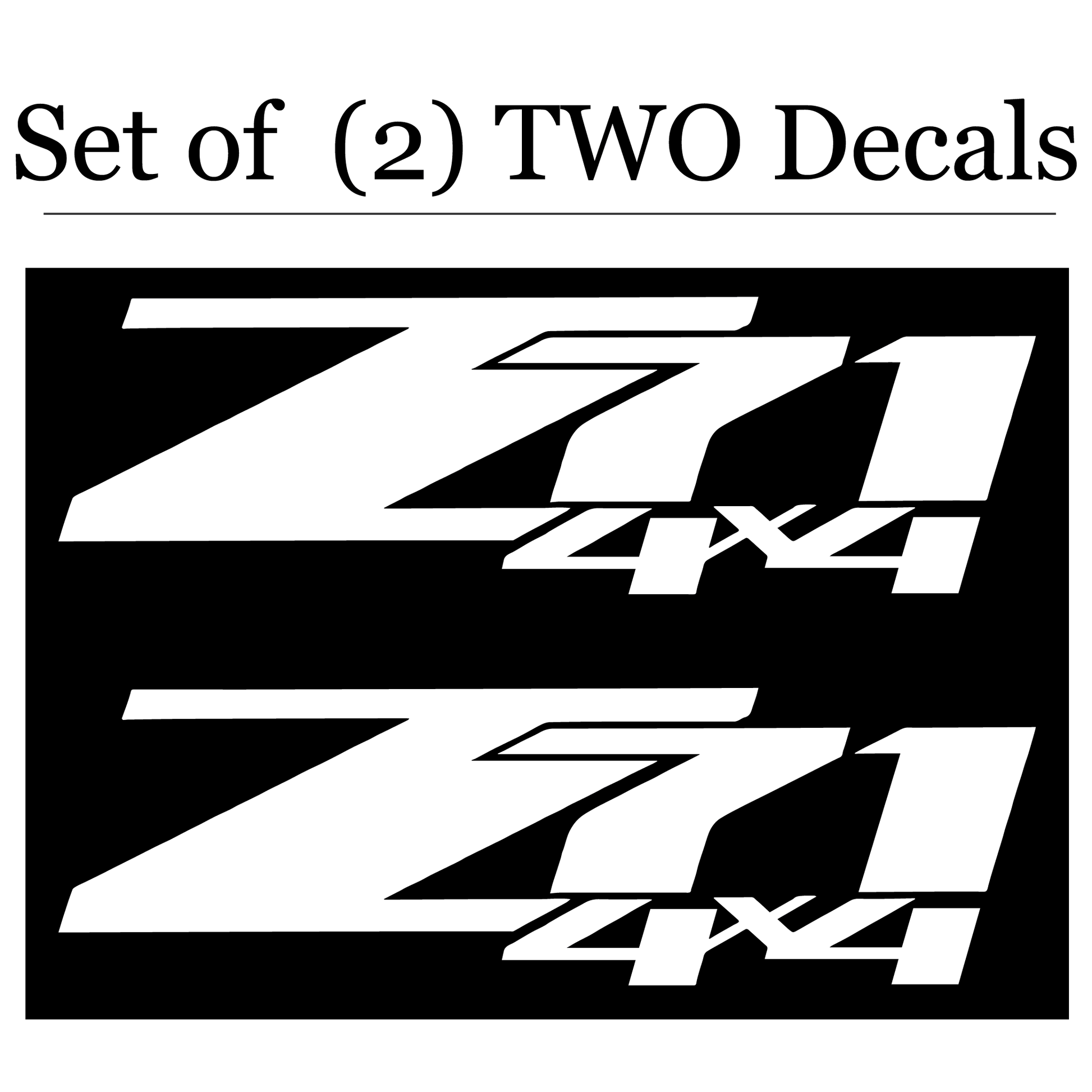 Shop Vinyl Design Silverado Z71 Trucks 4 x 4 Replacement Bedside Decals Vehicle Vinyl Graphic Decal Shop Vinyl Design decals stickers