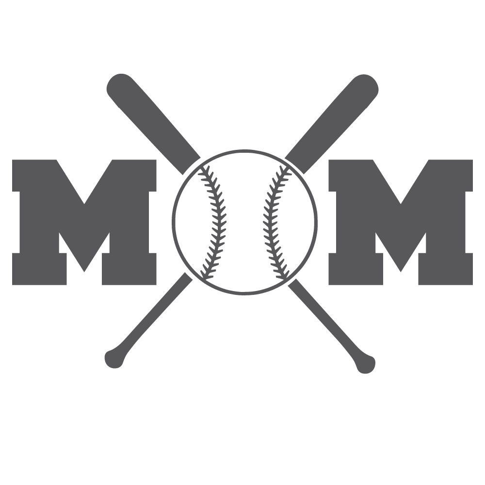 ShopVinylDesignStore.com Baseball or Softball Mom with Bats and Ball Wide Shop Vinyl Design decals stickers