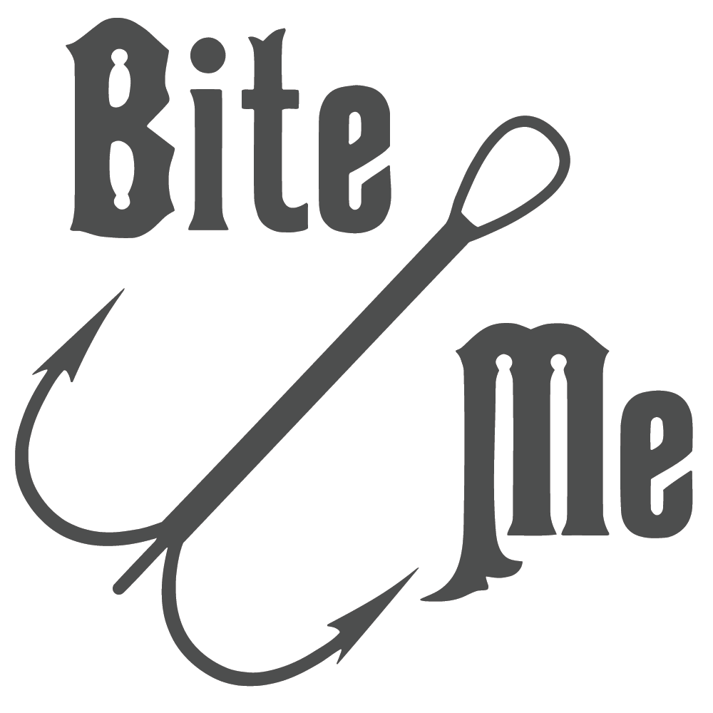 bite me fishing hook Bite Me Fishing Hook Vinyl Graphic Decal by Shop Vinyl Design – Shop Vinyl Design