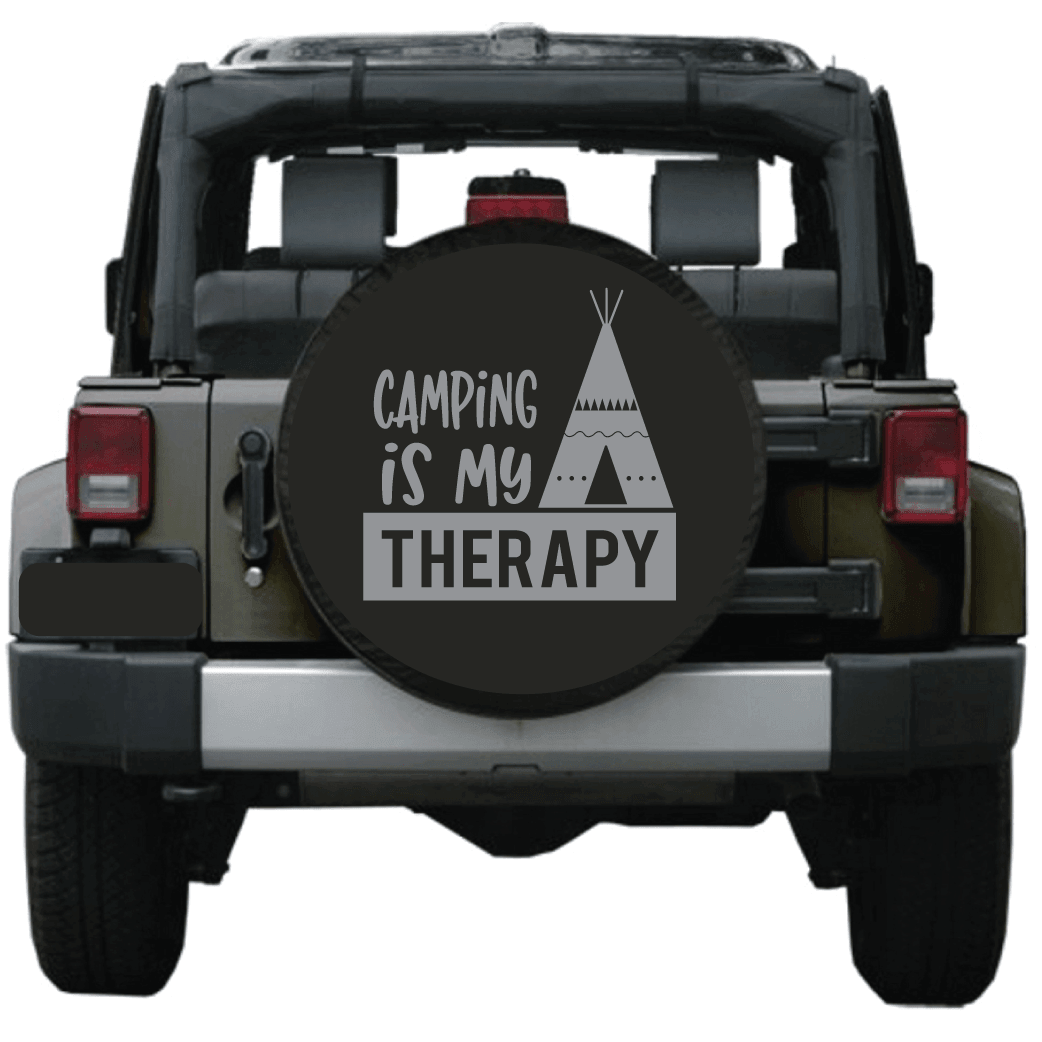 ShopVinylDesignStore.com Camping Is My Therapy Jeep Shop Vinyl Design decals stickers