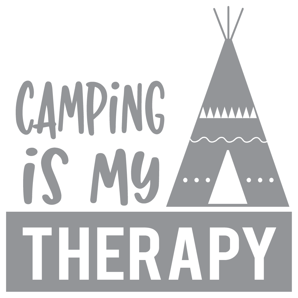 ShopVinylDesignStore.com Camping Is My Therapy Jeep Shop Vinyl Design decals stickers