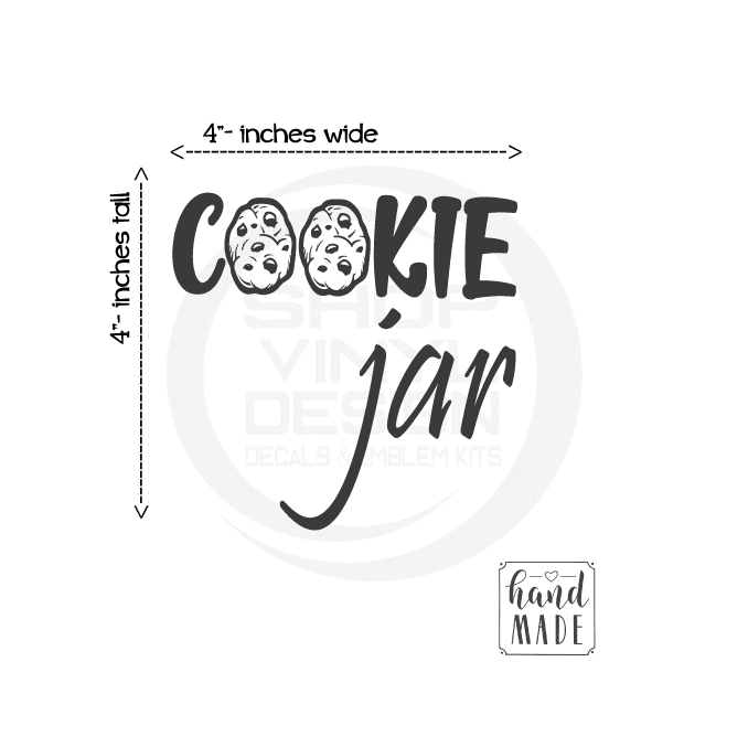 ShopVinylDesignStore.com Cookie Jar Wide Shop Vinyl Design decals stickers