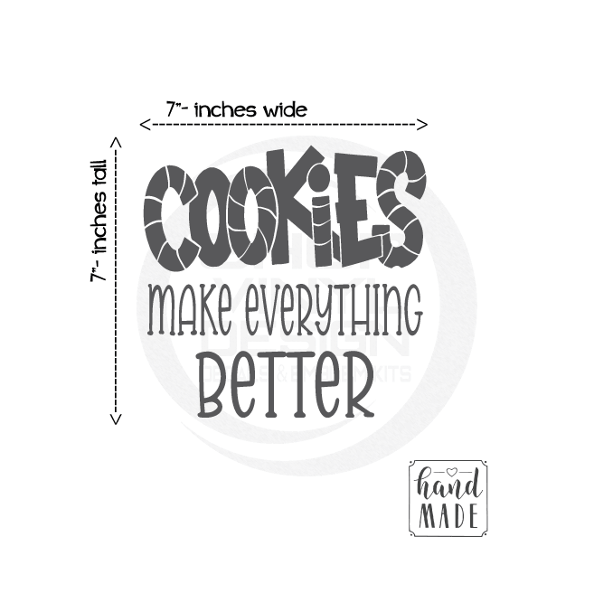ShopVinylDesignStore.com Cookies Make Everything Better Wide Shop Vinyl Design decals stickers