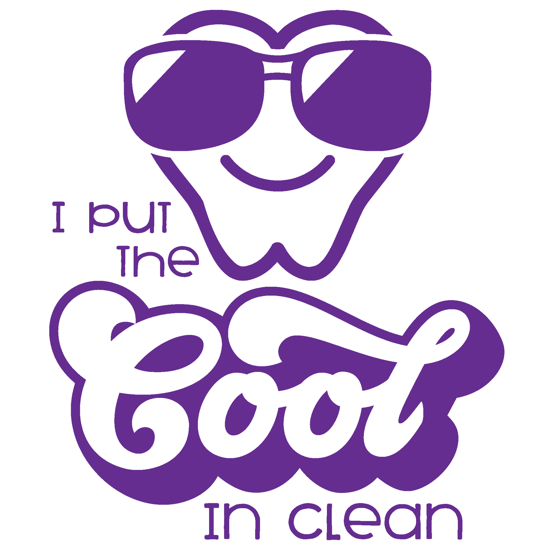 ShopVinylDesignStore.com Dental Hygienist, I Put the Cool In Clean Wide Shop Vinyl Design decals stickers