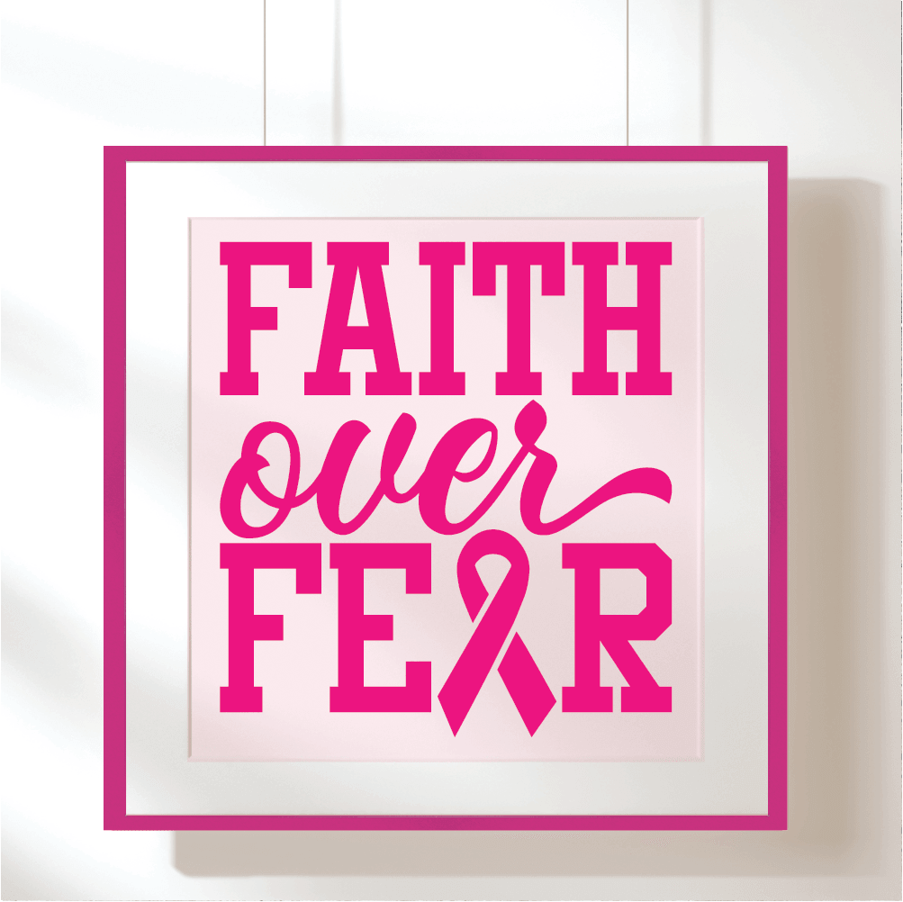 ShopVinylDesignStore.com Faith Over Fear, Style 001 Wide Shop Vinyl Design decals stickers