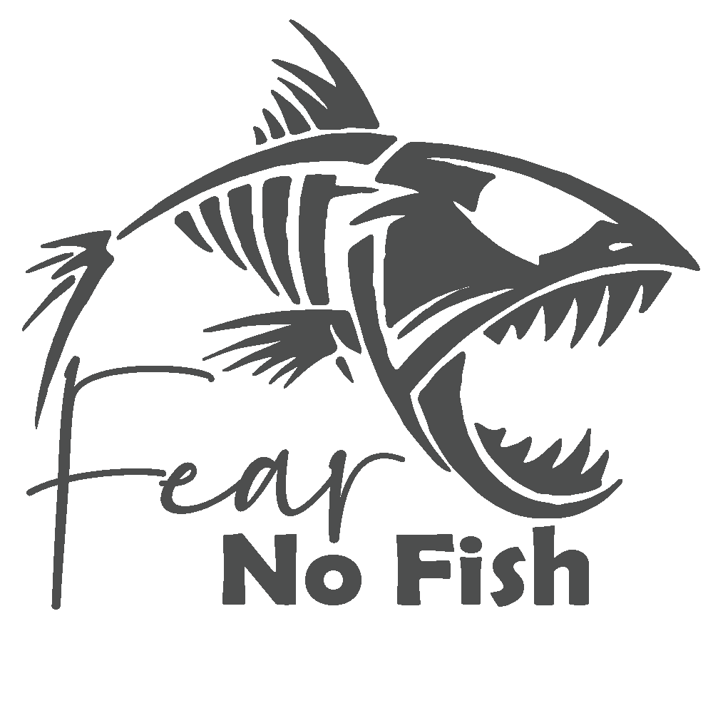 ShopVinylDesignStore.com Fear No Fish Wide Shop Vinyl Design decals stickers