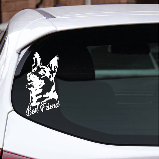 ShopVinylDesignStore.com German Shepard, Best Friend Wide Shop Vinyl Design decals stickers
