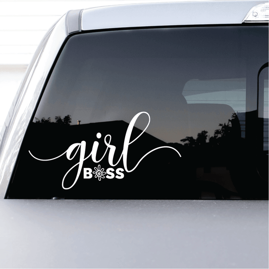 ShopVinylDesignStore.com Girl Boss Wide Shop Vinyl Design decals stickers