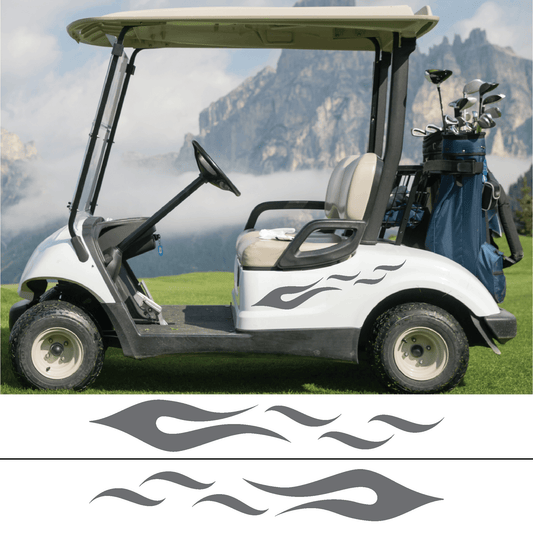 ShopVinylDesignStore.com Golf Cart Decals Style F035 Golf Cart Shop Vinyl Design decals stickers