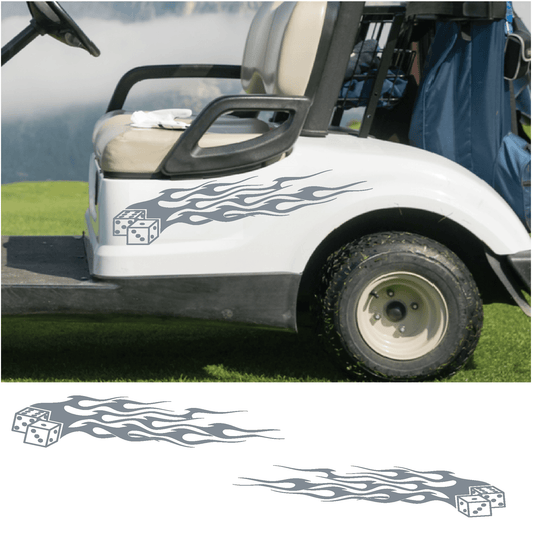 ShopVinylDesignStore.com Golf Cart Decals Style R1005 Golf Cart Shop Vinyl Design decals stickers