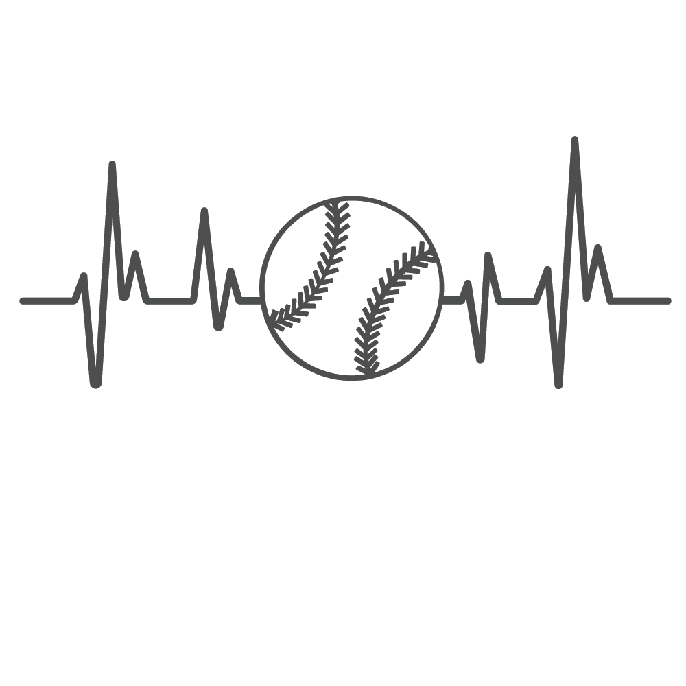 ShopVinylDesignStore.com Heartbeat Baseball/Softball Wide Shop Vinyl Design decals stickers