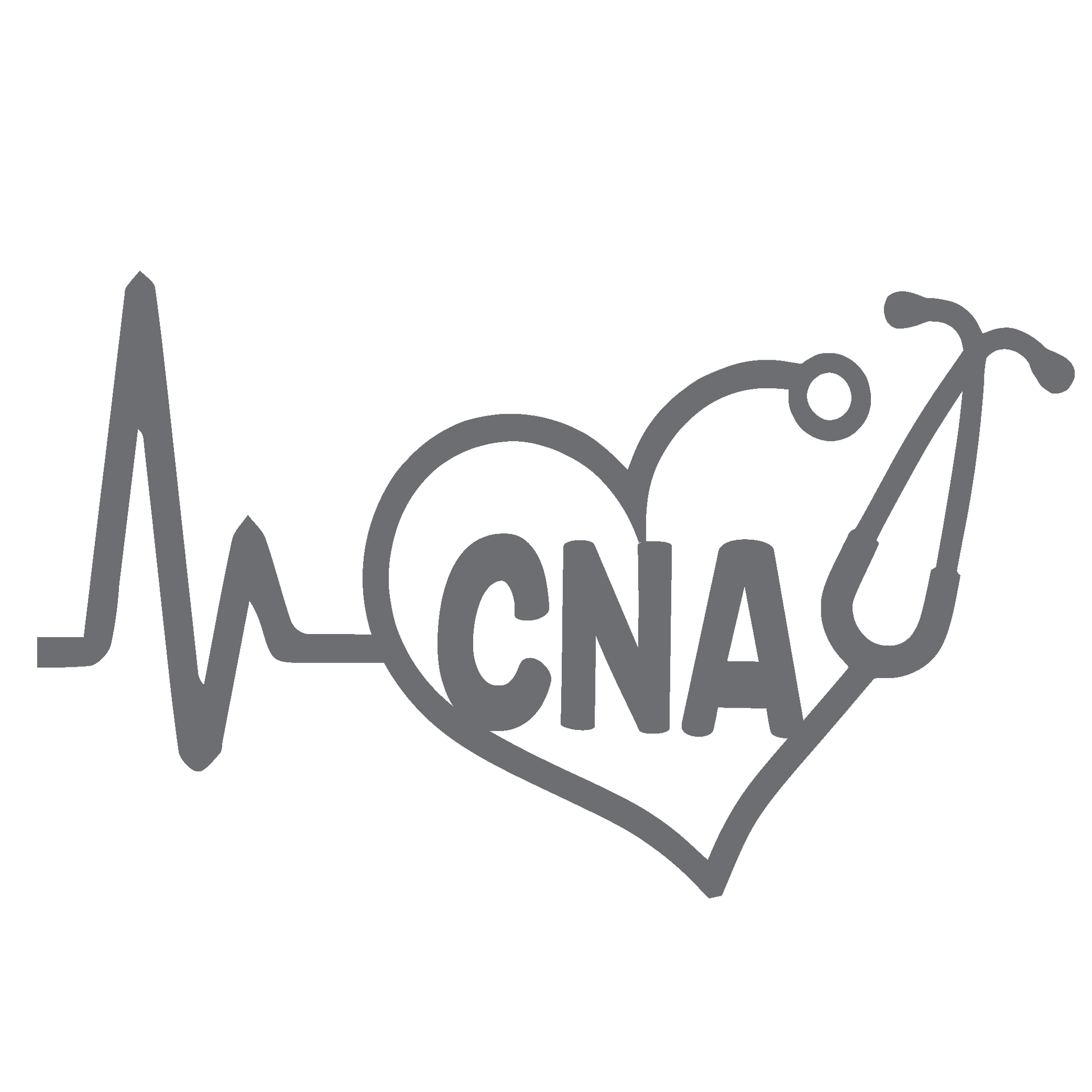 ShopVinylDesignStore.com Heartbeat CNA for Certified Nursing Assistant Wide Shop Vinyl Design decals stickers