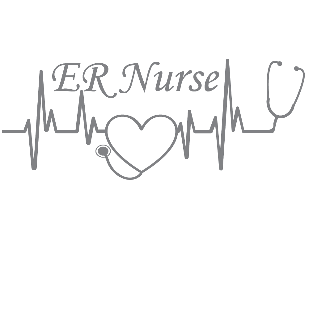 ShopVinylDesignStore.com Heartbeat ER Nurse for Emergency Room Wide Shop Vinyl Design decals stickers