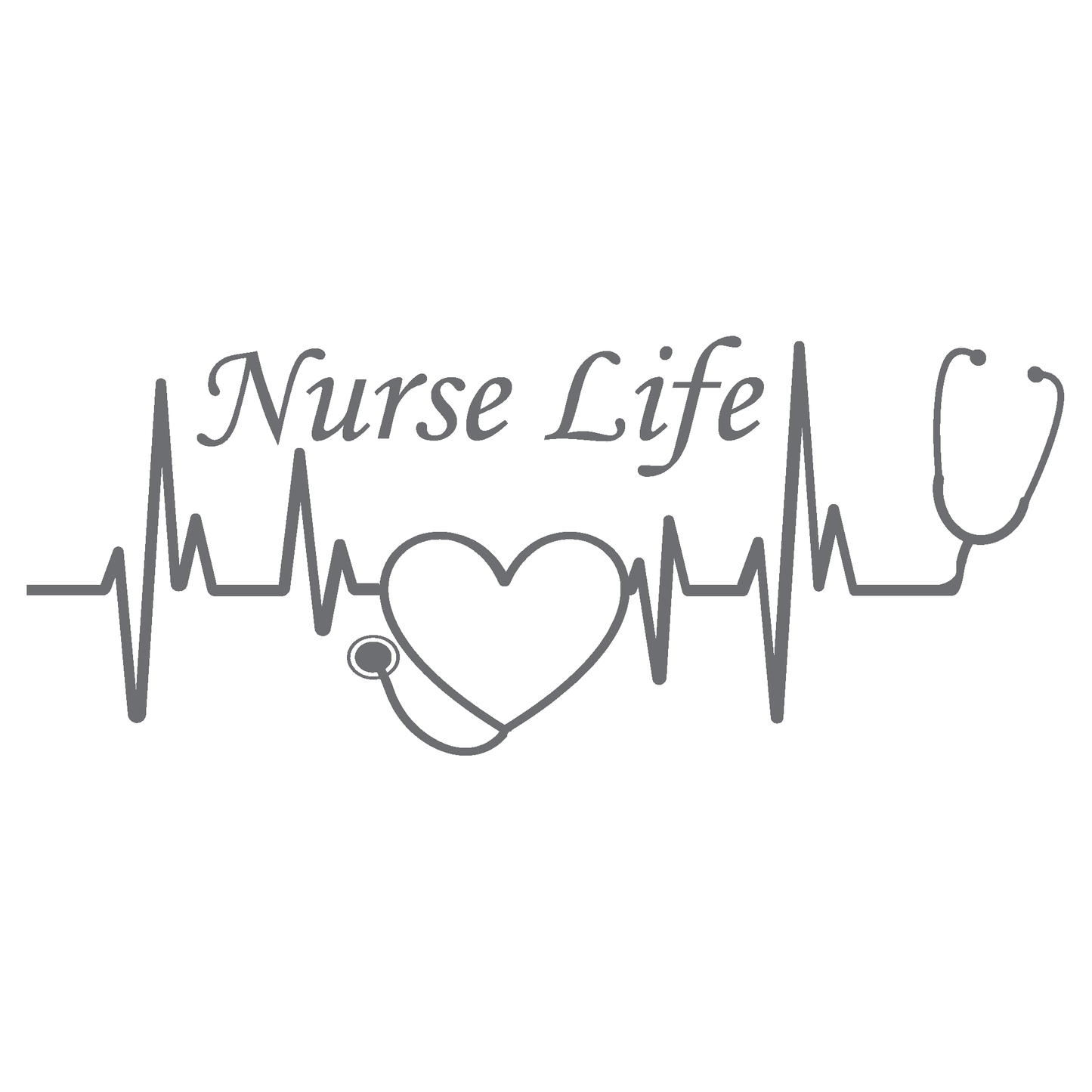 ShopVinylDesignStore.com Heartbeat Nurse Life Wide Shop Vinyl Design decals stickers