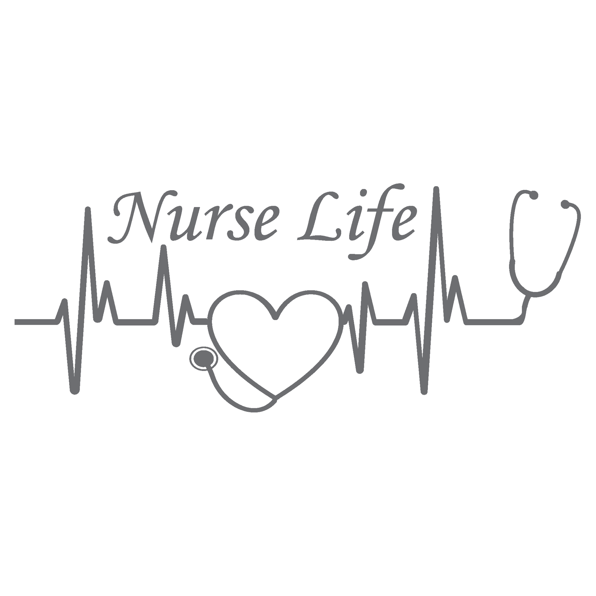 ShopVinylDesignStore.com Heartbeat Nurse Life Wide Shop Vinyl Design decals stickers
