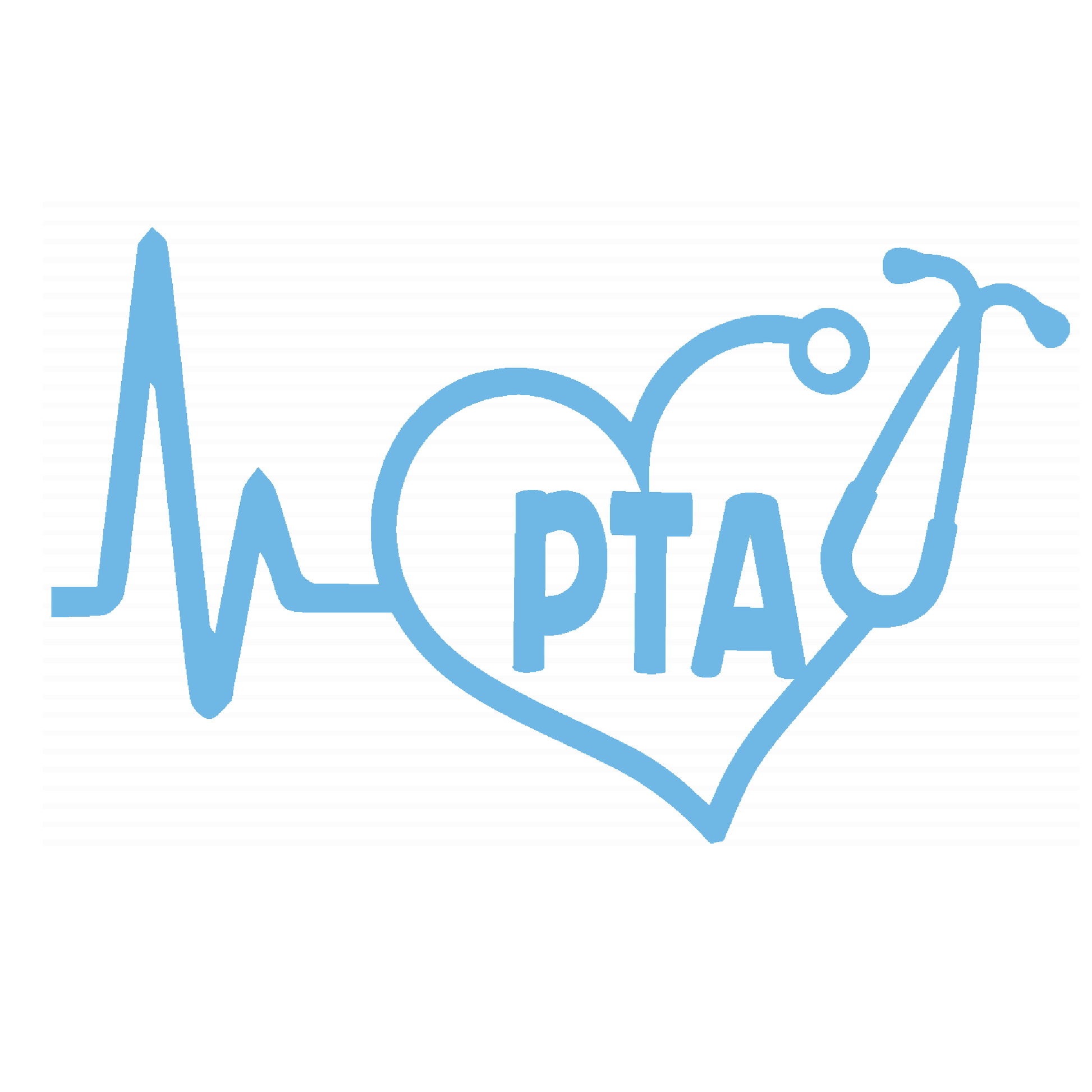ShopVinylDesignStore.com Heartbeat PTA for Physical Therapist Assistant Wide Shop Vinyl Design decals stickers