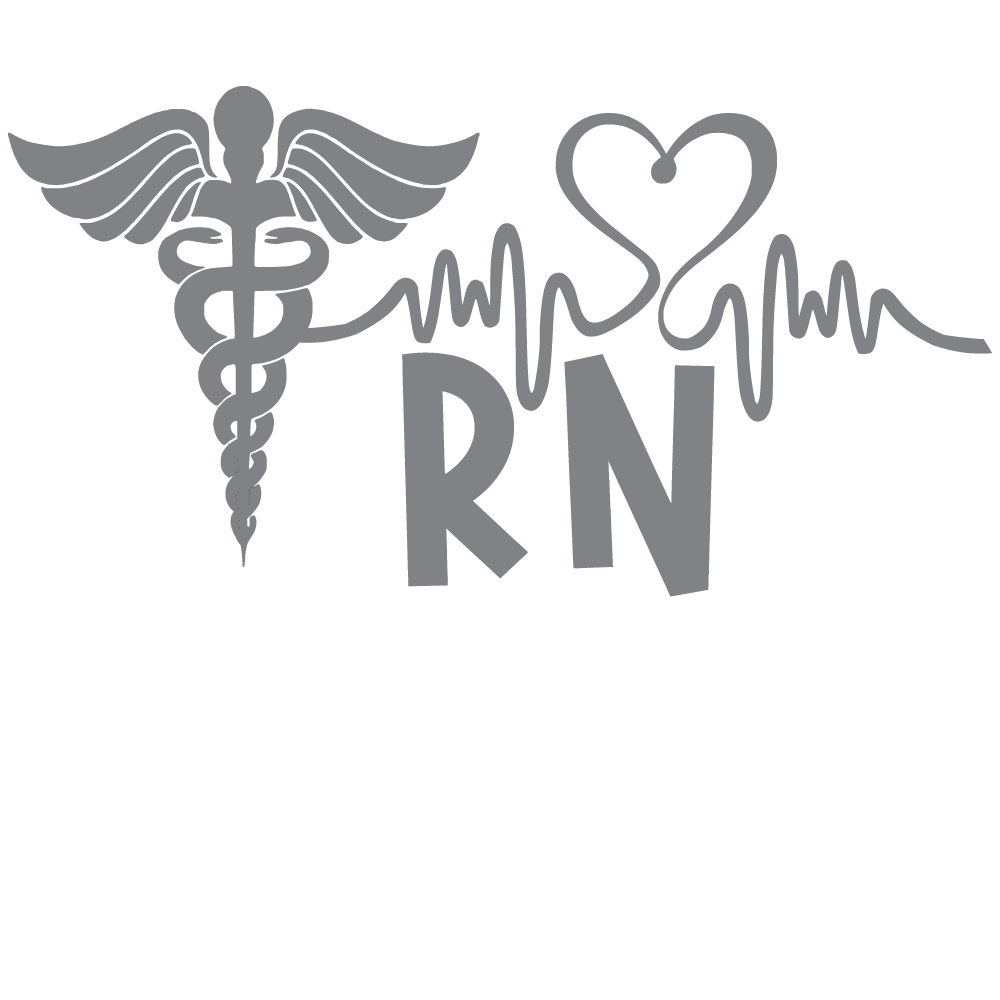 ShopVinylDesignStore.com Heartbeat RN for Registered Nurse Style A1 Wide Shop Vinyl Design decals stickers