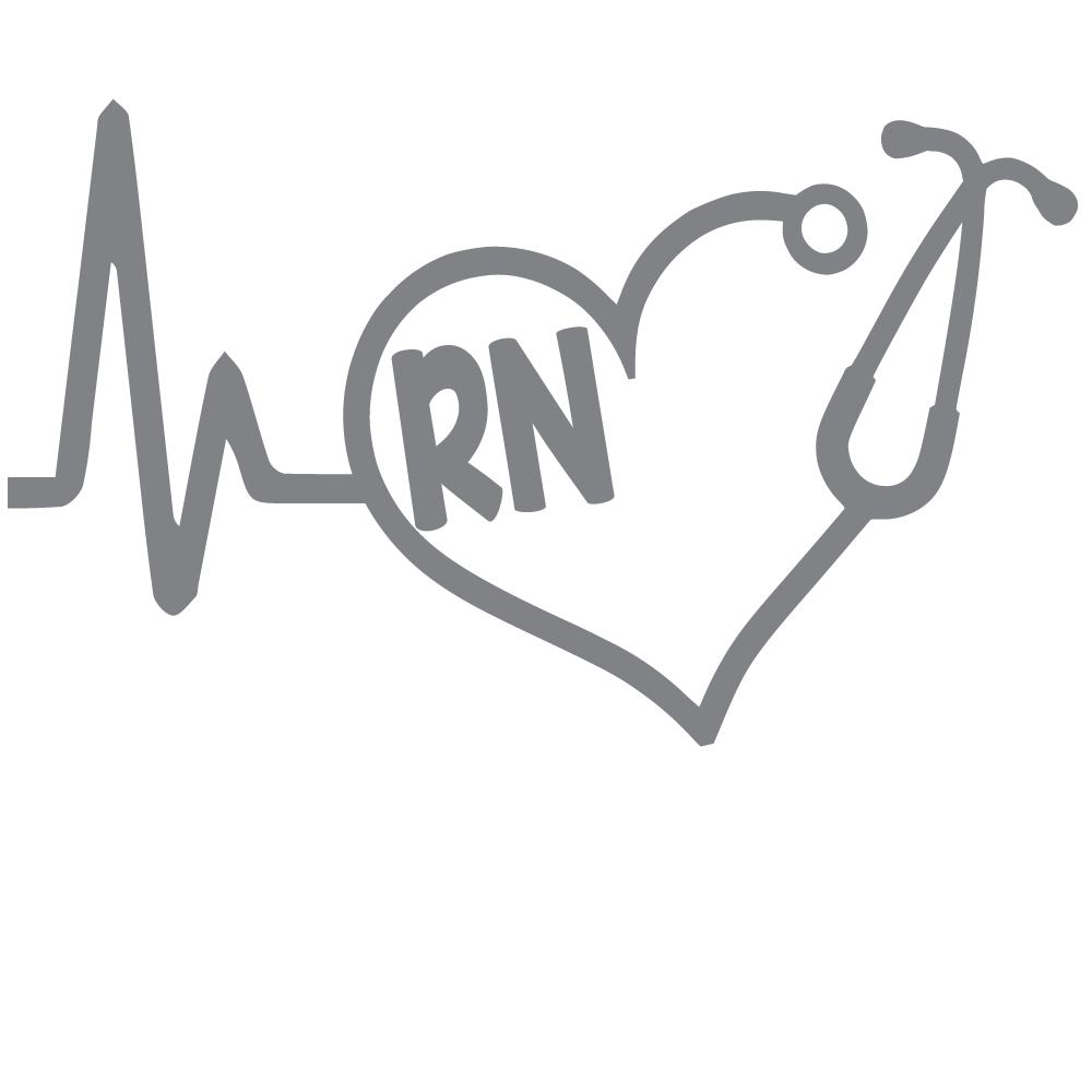ShopVinylDesignStore.com Heartbeat RN for Registered Nurse Wide Shop Vinyl Design decals stickers