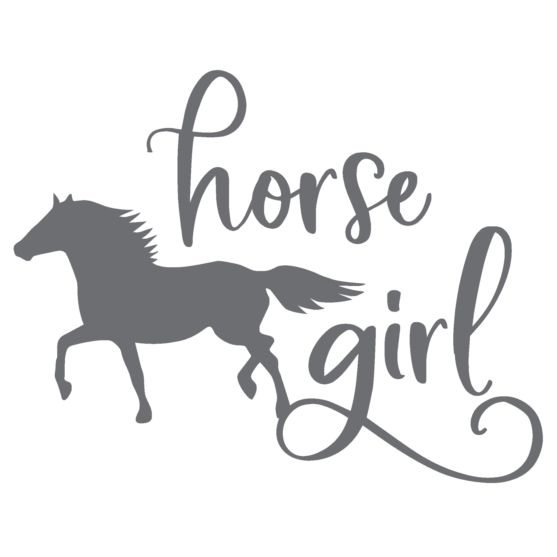 ShopVinylDesignStore.com Horse Girl Wide Shop Vinyl Design decals stickers