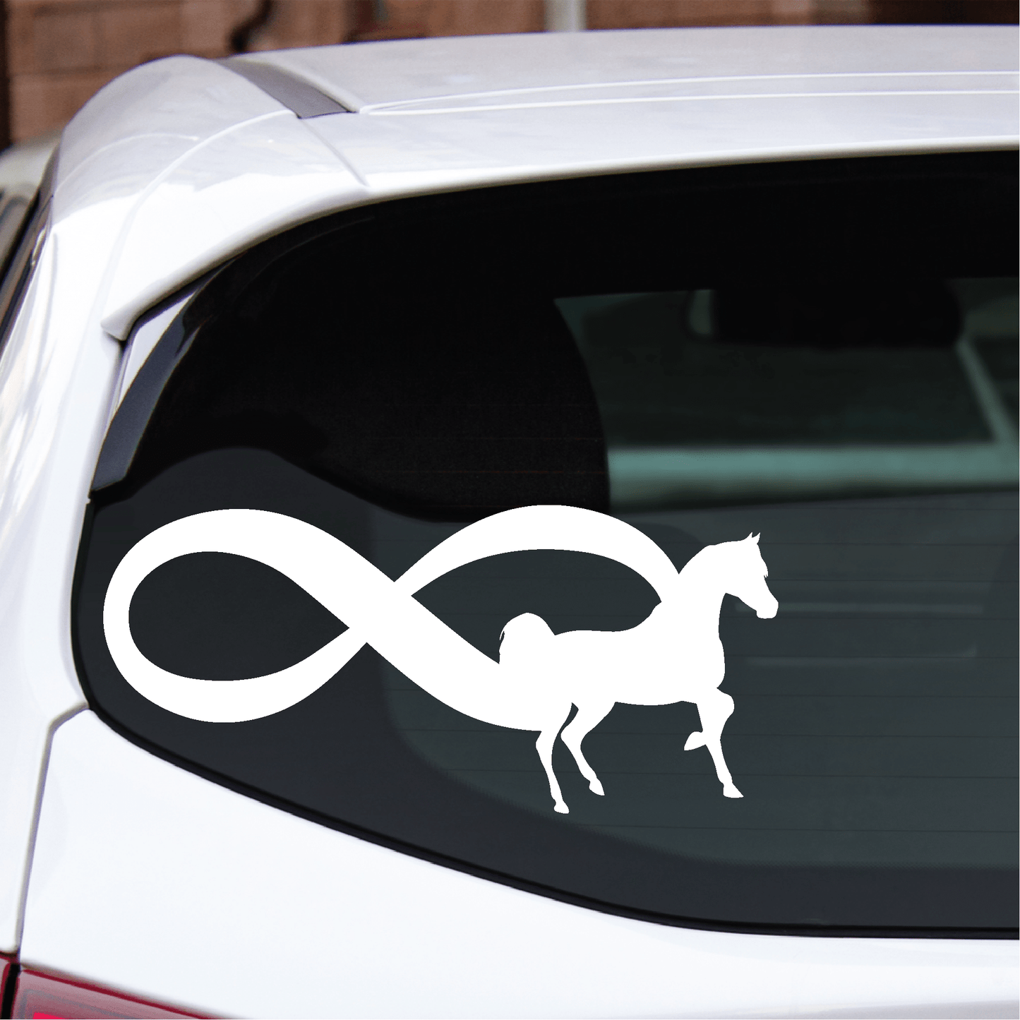 ShopVinylDesignStore.com Infinity Horse Wide Shop Vinyl Design decals stickers